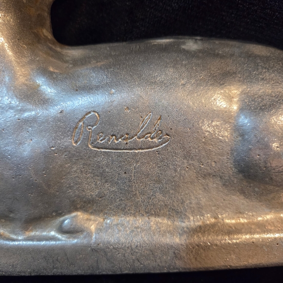 Vintage 1940 's Renaldi Silver Aluminum Cast Lamb-Shaped Cake Mold Easter Lamb - Picture 4 of 6